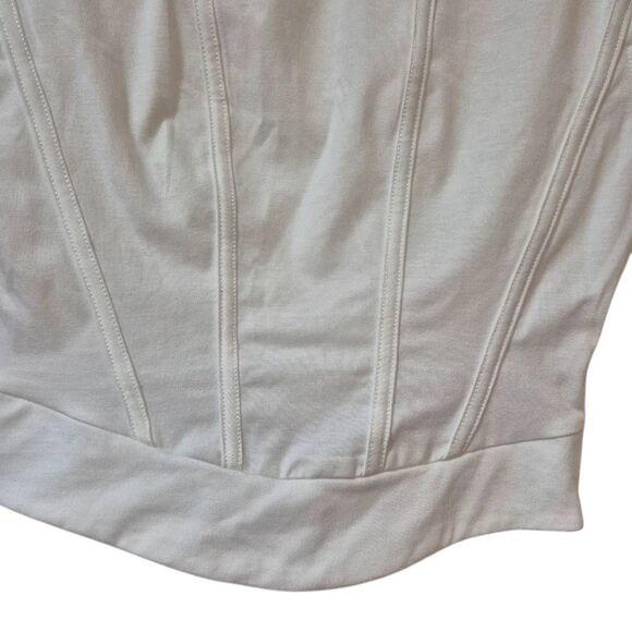Cider Women's White Cotton / Spandex Corset Tank Top EUC - Picture 5 of 10